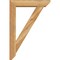 Ekena Millwork Traditional Slat Rough Sawn Bracket w/ Offset Brace, Western Red Cedar, 6"W x 26"D x 38"H BKT0604X26X38TRA06RWR - alternate 3